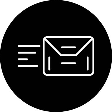 E- posta Vektörü Glyph Simgesi Tasarımı