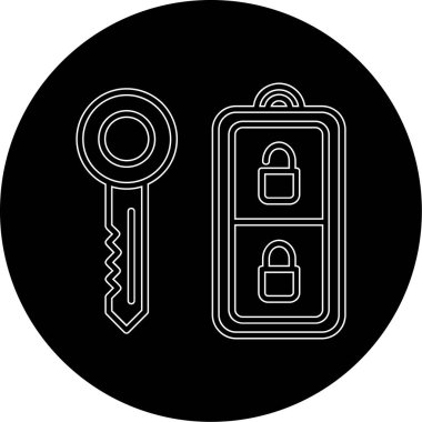 trend biçimi izole edilmiş arkaplanda anahtar simgesi