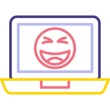 Dizüstü bilgisayar simgesi vektör çizimi