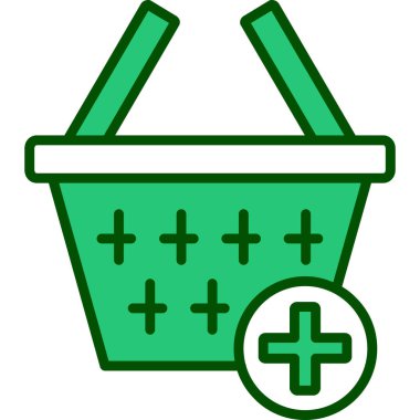 Sepet. Web simgesi basit illüstrasyon