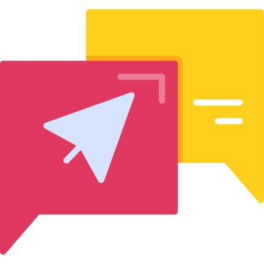 Sohbet ileti simgesi düz biçimli