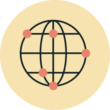 küresel ağ. Basit resimleme