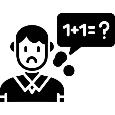 Soru Çocuk simgesi, vektör tasarımı