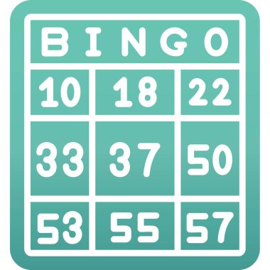 bingo oyun simgesi vektör illüstrasyonu