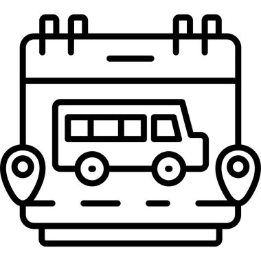 otobüs aktarım yolu simgesi