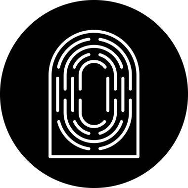 parmak izi ikonu vektör illüstrasyonu