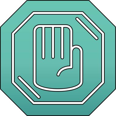 Mavi ve yeşil simgenin vektör illüstrasyonu