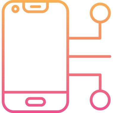 Cep telefonu simgesi, vektör illüstrasyonu