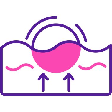 Klima renk çizgisi simgesi.