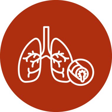 Ciğerler. Web simgesi basit illüstrasyon