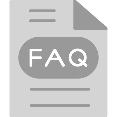 Faq simgesi modada izole edilmiş arkaplan