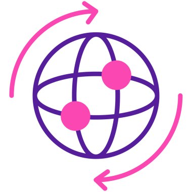 küresel ağ. Basit resimleme