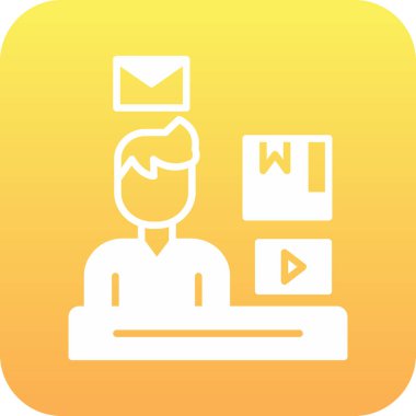 Bir tablet simgesinin vektör illüstrasyonu