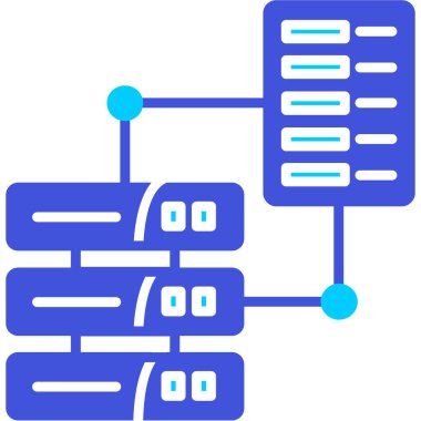 veritabanı. Web simgesi basit illüstrasyon