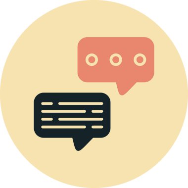 Konuş. Web simgesi basit illüstrasyon