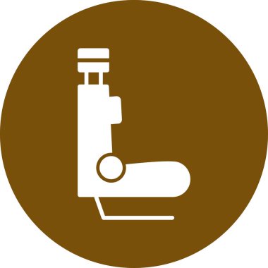 mikroskop web simgesi, basit vektör illüstrasyonu