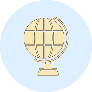 Küre. Web simgesi basit illüstrasyon