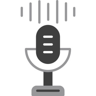 mikrofon simgesi, basit vektör tasarımı