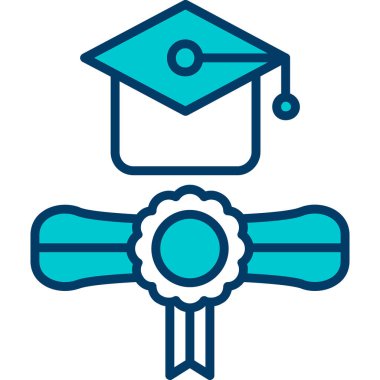 eğitim mezuniyet şapkası simgesi