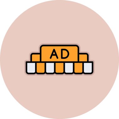 Tek izole edilmiş simgenin vektör illüstrasyonu