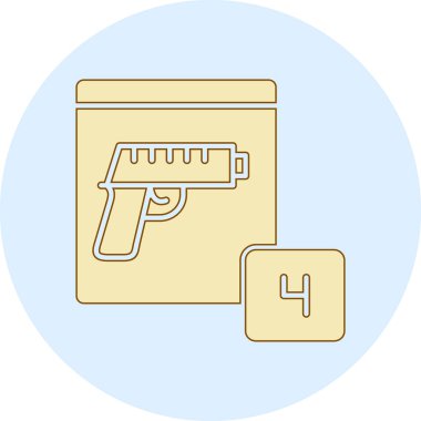 Tek kurşun simgesinin vektör çizimi