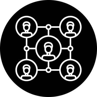 İş ve teknoloji simgesinin vektör illüstrasyonu