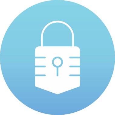 Asma kilit. Web simgesi basit illüstrasyon