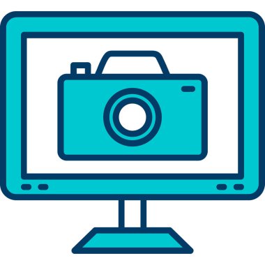 Kamera. Web simgesi basit illüstrasyon