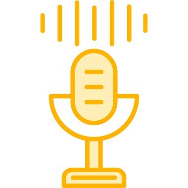 Mikrofon. Web simgesi basit tasarım