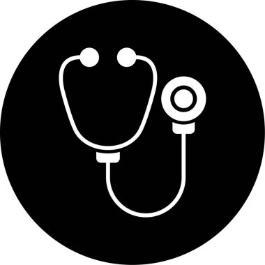 stetoskop ikonu vektör illüstrasyonu