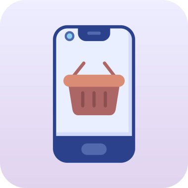 Alışveriş sepeti. Basit resimleme