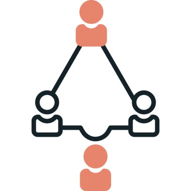 Moda tasarım tarzında bağlantı simgesi.