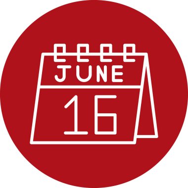 Takvim simgesinin vektör illüstrasyonu