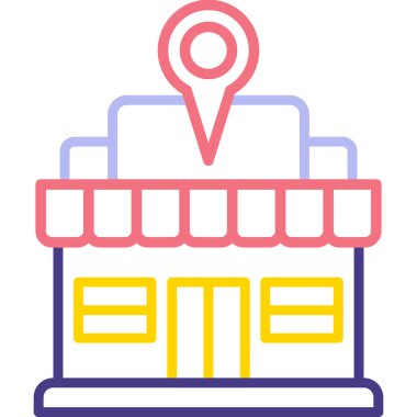 harita konumu ikon vektör illüstrasyonu