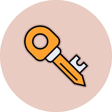 trend biçimi izole edilmiş arkaplanda anahtar simgesi