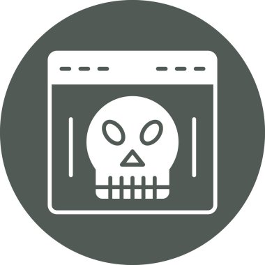 Ölü kafatası ikonu vektör illüstrasyonu