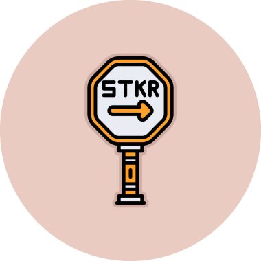 trafik işareti simge vektör çizim