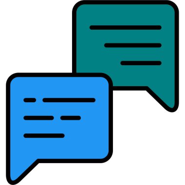 Konuş. Web simgesi basit illüstrasyon