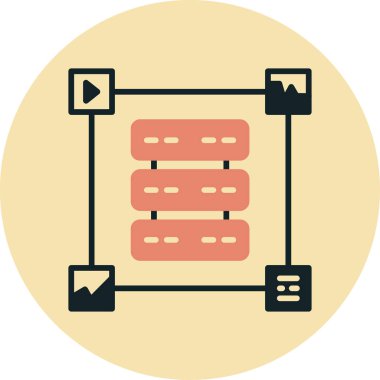 şebeke. Web simgesi basit illüstrasyon