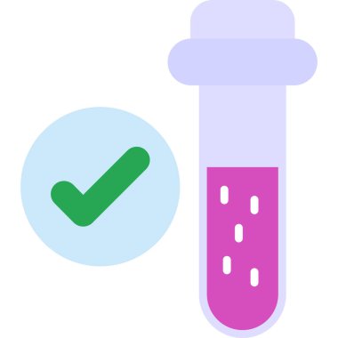 Test tübü simgesi, vektör illüstrasyonu