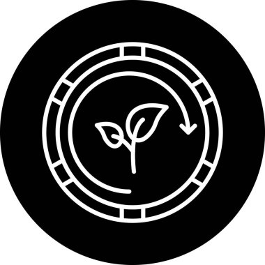 Bir yaprak simgesinin vektör illüstrasyonu