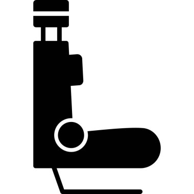 mikroskop simgesi, vektör illüstrasyonu beyaz arkaplanda izole edildi