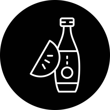 Yiyecek ve içecek ikonunun vektör illüstrasyonu