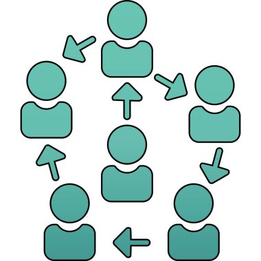 farklı kişilerden oluşan grup vektör simgeleri