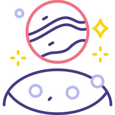 uzay ayı. Basit resimleme