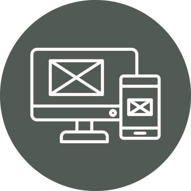 Web tasarımı ve iletişim vektörü simgesi.