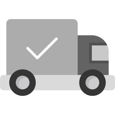 Kamyon Simgesi Moda Biçiminde İzole Arkaplan