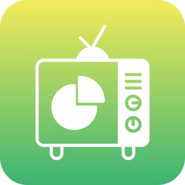 Eşsiz TV Vektörü Glyph Simgesi