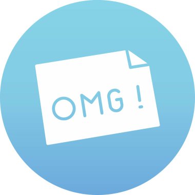 Ünlem işareti. düz geometrik soyut arkaplan vektör dairesi yuvarlak simgesi üzerindeki düz modern web düğmesi.