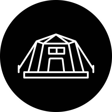 Bir bina simgesinin vektör illüstrasyonu